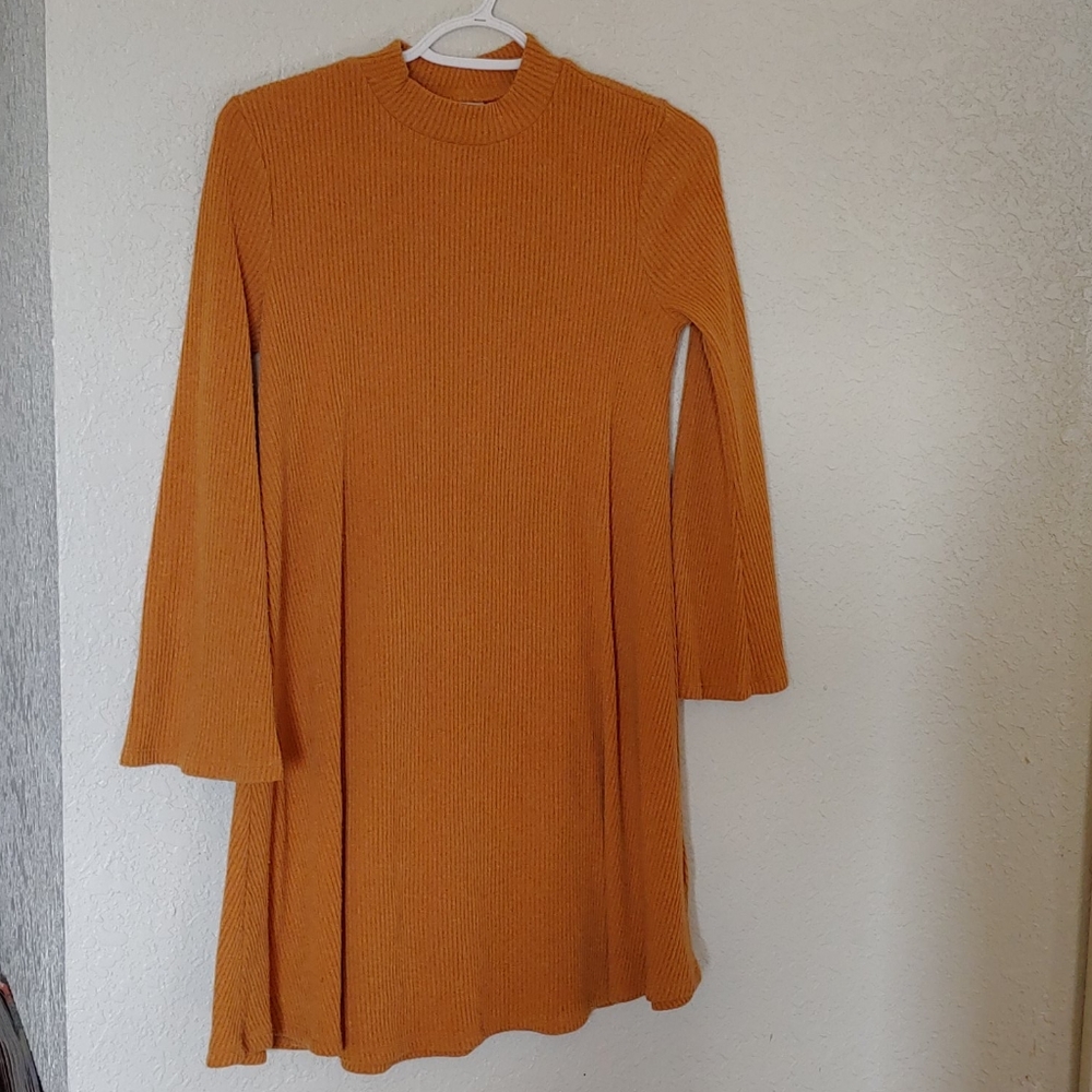 Mustard Yellow/Orange Winter Dress